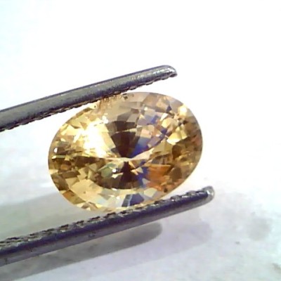 3.55 Ct Unheated Untreated Natural Ceylon Yellow Sapphire AAA