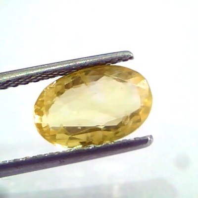 3.54 Ct IGI Certified Unheated Untreated Natural Ceylon Yellow Sapphire