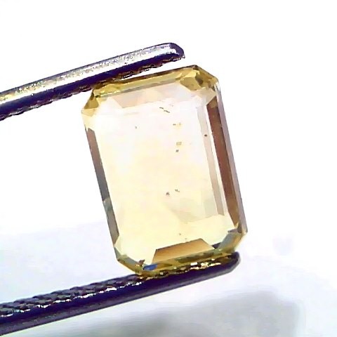 3.54 Ct IGI Certified Unheated Untreated Natural Ceylon Yellow Sapphire AAA