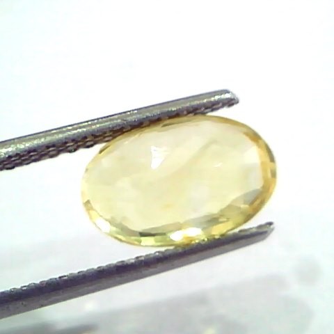 3.54 Ct IGI Certified Unheated Untreated Natural Ceylon Yellow Sapphire
