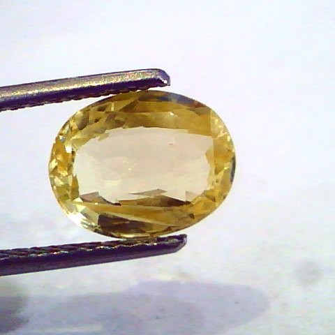 3.58 Ct Unheated Untreated Natural Ceylon Yellow Sapphire Pukhraj AAA