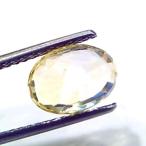 3.55 Ct IGI Certified Unheated Untreated Natural Ceylon Yellow Sapphire AAA