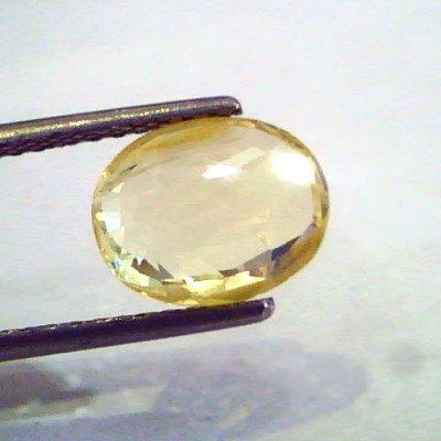 3.58 Ct Unheated Untreated Natural Ceylon Yellow Sapphire Pukhraj AAA