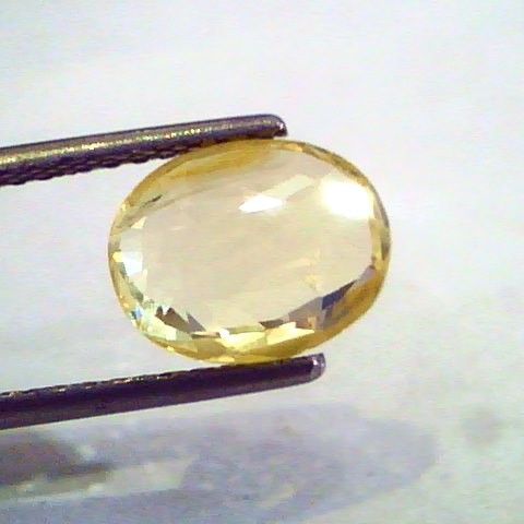 3.58 Ct Unheated Untreated Natural Ceylon Yellow Sapphire Pukhraj AAA
