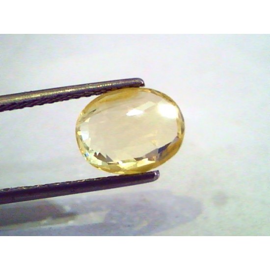3.58 Ct Unheated Untreated Natural Ceylon Yellow Sapphire Pukhraj AAA