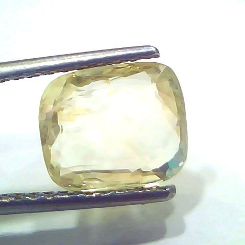 3.56 Ct Certified Unheated Untreated Natural Ceylon Yellow Sapphire