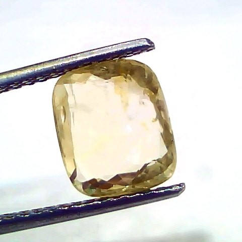 3.56 Ct Certified Unheated Untreated Natural Ceylon Yellow Sapphire