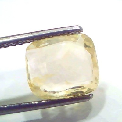 3.56 Ct Certified Unheated Untreated Natural Ceylon Yellow Sapphire