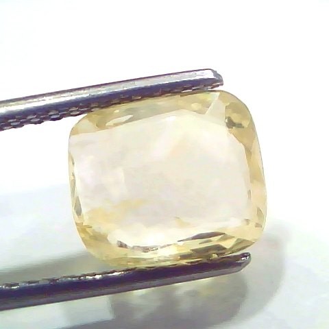 3.56 Ct Certified Unheated Untreated Natural Ceylon Yellow Sapphire