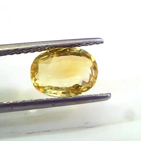 3.56 Ct 6 Ratti Unheated Untreated Natural Ceylon Yellow Sapphire