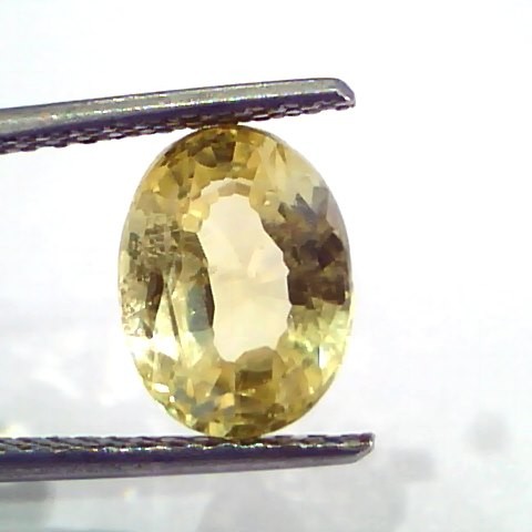 3.56 Ct IGI Certified Unheated Untreated Natural Ceylon Yellow Sapphire
