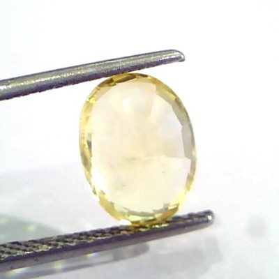 3.56 Ct IGI Certified Unheated Untreated Natural Ceylon Yellow Sapphire