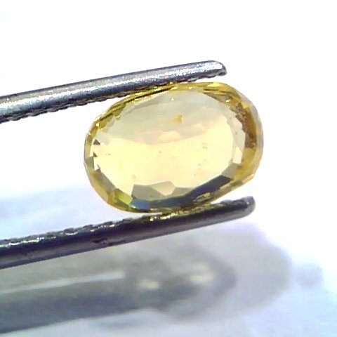 3.56 Ct IGI Certified Unheated Untreated Natural Ceylon Yellow Sapphire