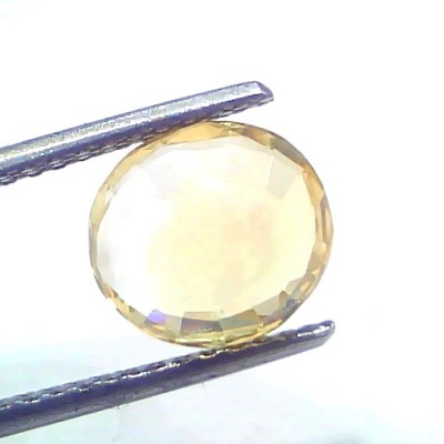 3.56 Ct Certified Unheated Untreated Natural Ceylon Yellow Sapphire Gemstone