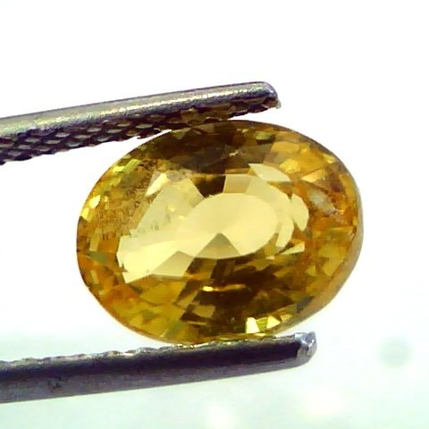3.57 Ct Unheated Untreated Natural Ceylon Yellow Sapphire AAA