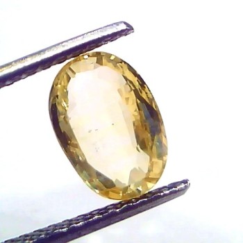 3.57 Ct IGI Certified Unheated Untreated Natural Ceylon Yellow Sapphire