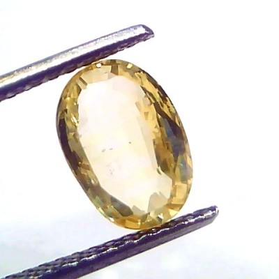 3.57 Ct IGI Certified Unheated Untreated Natural Ceylon Yellow Sapphire