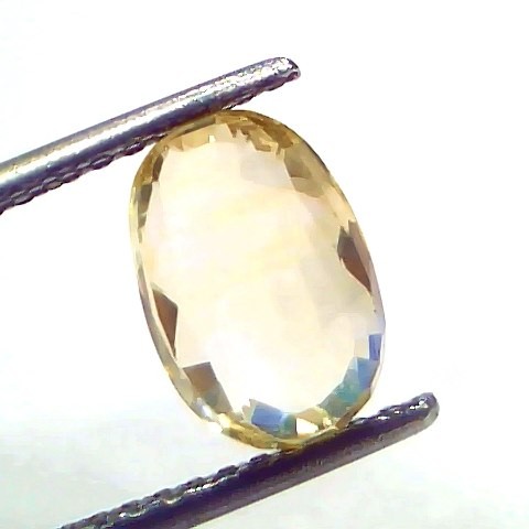 3.57 Ct IGI Certified Unheated Untreated Natural Ceylon Yellow Sapphire