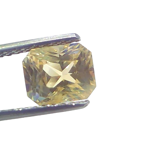 3.58 Ct GII Certified Unheated Untreated Natural Ceylon Yellow Sapphire AAA