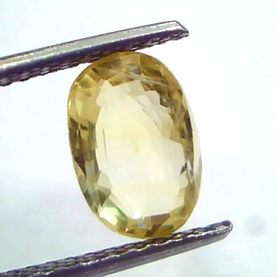 3.58 Ct GII Certified Unheated Untreated Natural Ceylon Yellow Sapphire