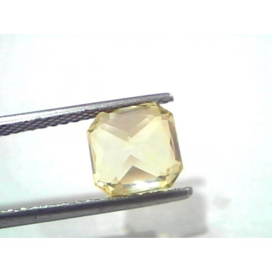 3.58 Ct IGI Certified Unheated Untreated Natural Ceylon Yellow Sapphire AAA