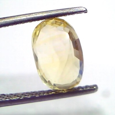 3.58 Ct GII Certified Unheated Untreated Natural Ceylon Yellow Sapphire