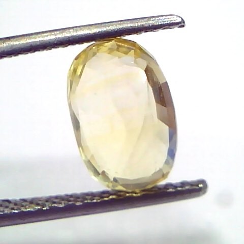 3.58 Ct GII Certified Unheated Untreated Natural Ceylon Yellow Sapphire