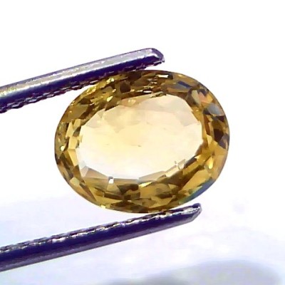 3.60 Ct IGI Certified Unheated Untreated Natural Ceylon Yellow Sapphire AAA