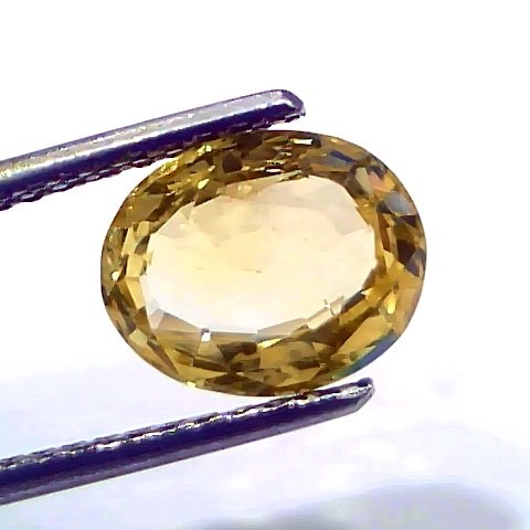 3.60 Ct IGI Certified Unheated Untreated Natural Ceylon Yellow Sapphire AAA