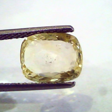3.57 Ct Unheated Untreated Natural Ceylon Yellow Sapphire Pukhraj