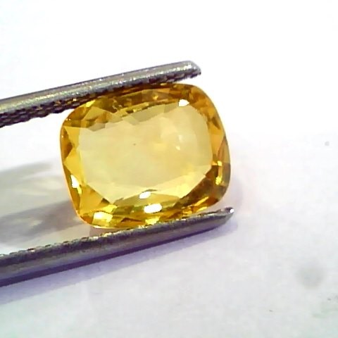 3.60 Ct Untreated Natural Ceylon Yellow Sapphire Gemstone AA