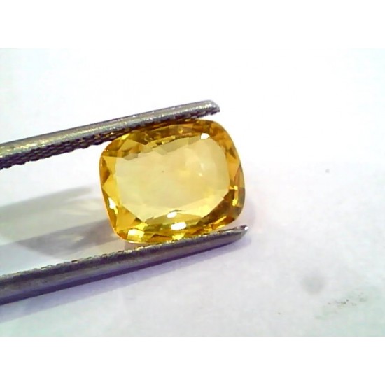 3.60 Ct Untreated Natural Ceylon Yellow Sapphire Gemstone AA