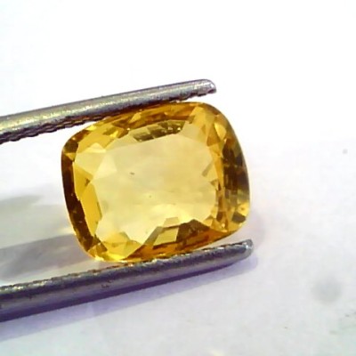 3.60 Ct Untreated Natural Ceylon Yellow Sapphire Gemstone AA