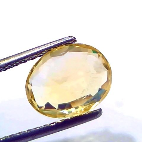 3.60 Ct IGI Certified Unheated Untreated Natural Ceylon Yellow Sapphire AAA