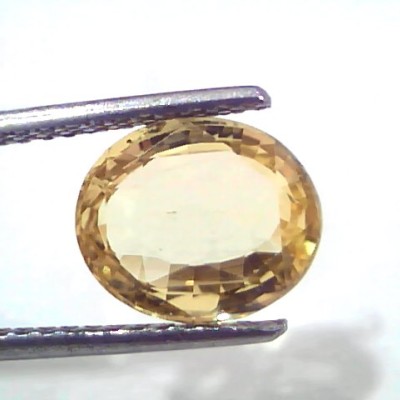 3.62 Ct IGI Certified Unheated Untreated Natural Ceylon Yellow Sapphire AAA