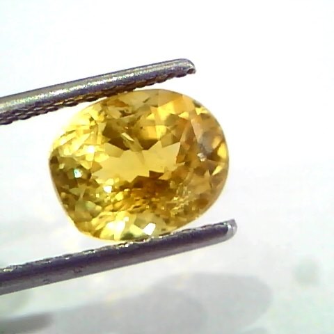 3.60 Ct Unheated Untreated Natural Ceylon Yellow Sapphire Pukhraj