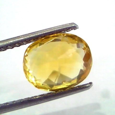 3.60 Ct Unheated Untreated Natural Ceylon Yellow Sapphire Pukhraj