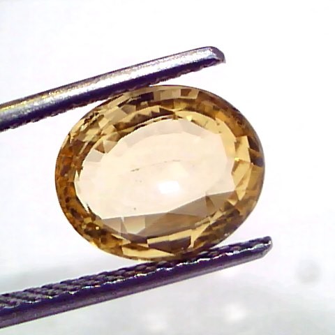 3.62 Ct IGI Certified Unheated Untreated Natural Ceylon Yellow Sapphire AAA