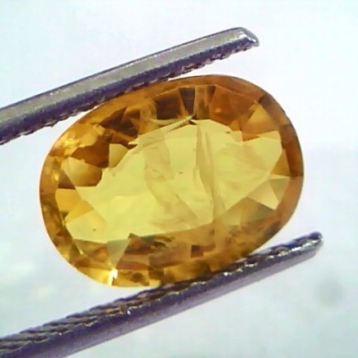 3.63 Ct Natural Yellow Sapphire Pukhraj Jupiter Gemstone(Heated)