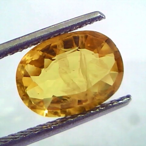3.63 Ct Natural Yellow Sapphire Pukhraj Jupiter Gemstone(Heated)