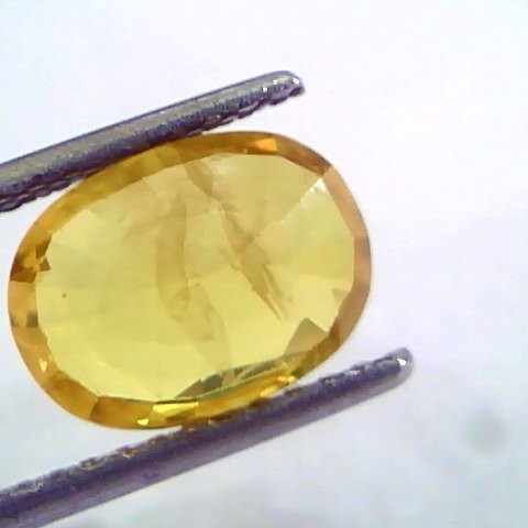 3.63 Ct Natural Yellow Sapphire Pukhraj Jupiter Gemstone(Heated)