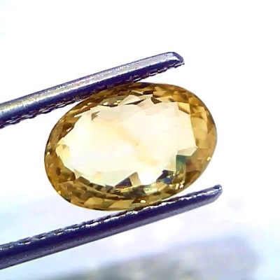 3.64 Ct IGI Certified Unheated Untreated Natural Ceylon Yellow Sapphire AAA