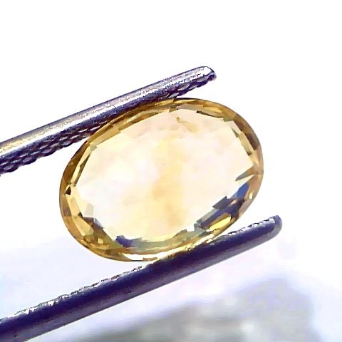 3.64 Ct IGI Certified Unheated Untreated Natural Ceylon Yellow Sapphire AAA