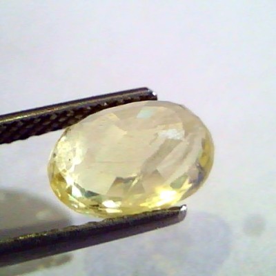 3.69 Ct Unheated Untreated Natural Ceylon Yellow Sapphire Pukhraj