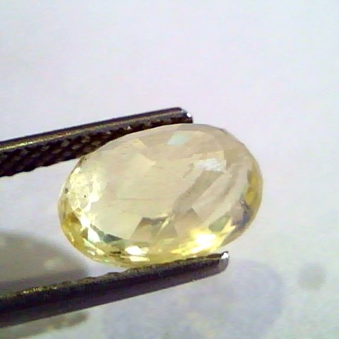 3.69 Ct Unheated Untreated Natural Ceylon Yellow Sapphire Pukhraj
