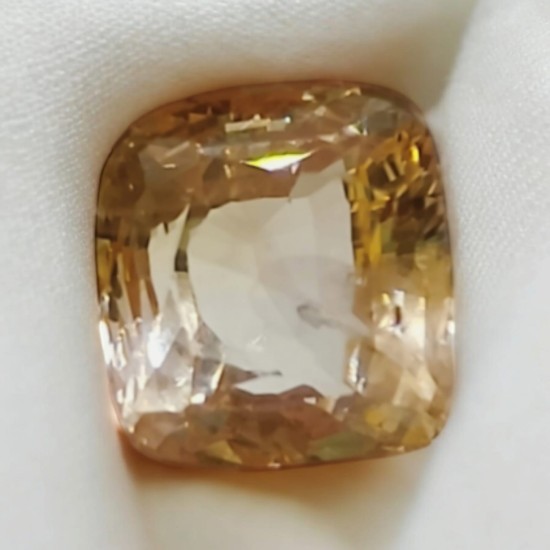 3.65 Ct Unheated Untreated Natural Ceylon Orange Yellow Sapphire