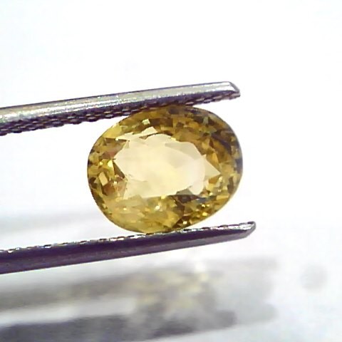 3.65 Ct IGI Certified Unheated Untreated Natural Ceylon Yellow Sapphire