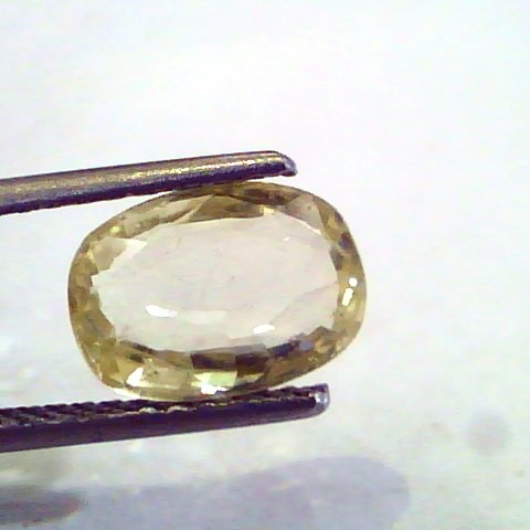 3.73 Ct Unheated Untreated Natural Ceylon Yellow Sapphire Pukhraj