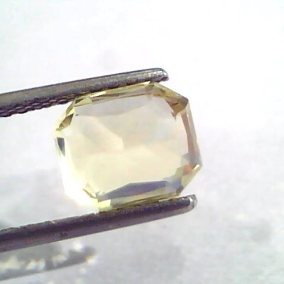 3.70 Ct IGI Certified Unheated Untreated Natural Ceylon Yellow Sapphire