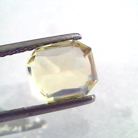 3.70 Ct IGI Certified Unheated Untreated Natural Ceylon Yellow Sapphire